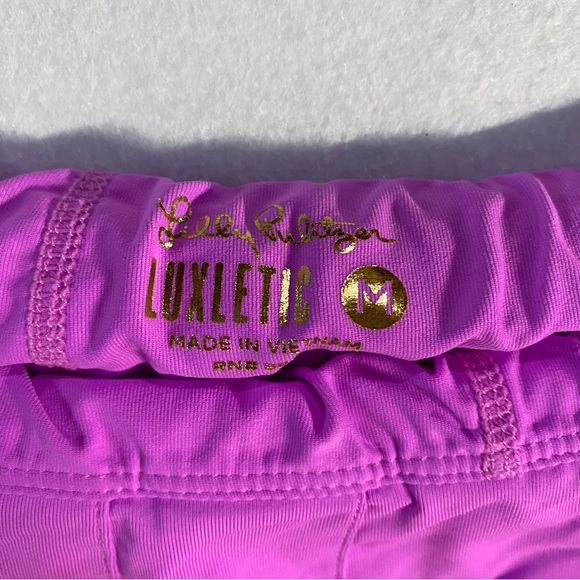 Lilly Pulitzer Loren Luxletic UPF 50+ Amethyst Stripe Hem Pleat Skort Medium - Picture 4 of 10